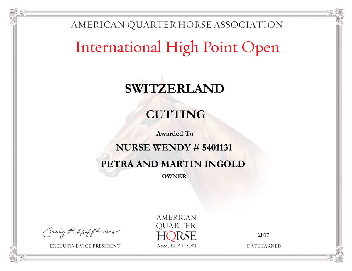 2017 International High Point Certificates 2213